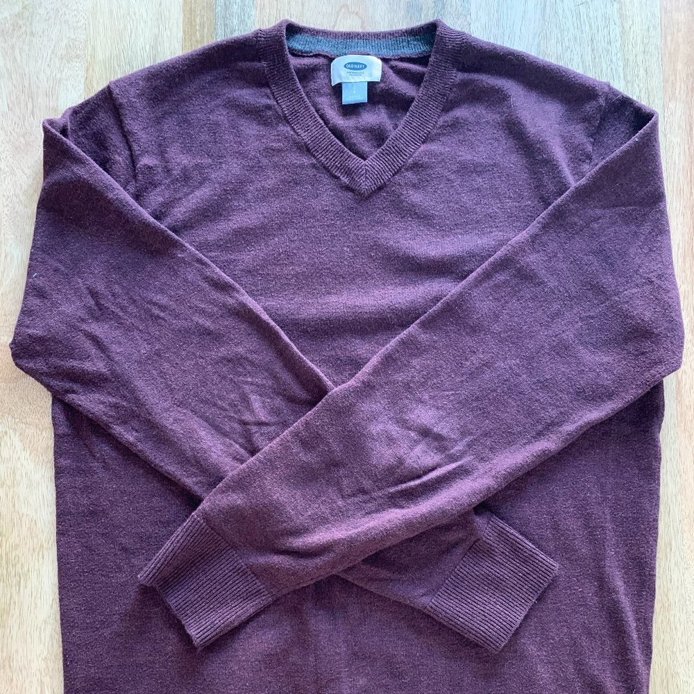 Old Navy Purple V-Neck Sweater